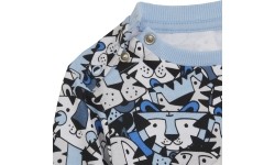 Dres dziecięcy Adidas I AOP Jog FT Black Blue H65806