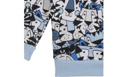 Dres dziecięcy Adidas I AOP Jog FT Black Blue H65806