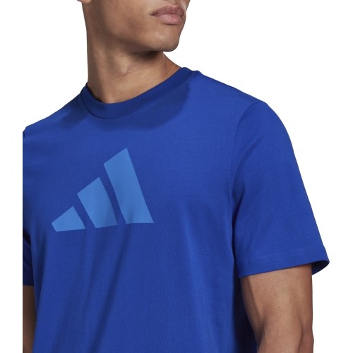 Adidas koszulka męska M Fi 3Bar Tee Blue HE2223