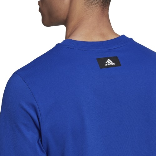 Adidas koszulka męska M Fi 3Bar Tee Blue HE2223