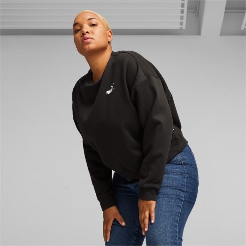 Bluza damska Puma Ess+ Relaxed Crew FL czarna 676801 01