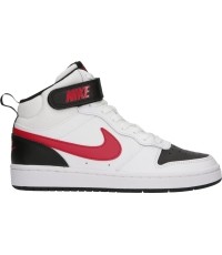 Nike Avalynė Paaugliams Court Borough Mid 2 Black White Red CD7782 110