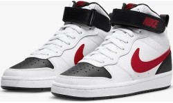 Buty młodzieżowe Nike Court Borough Mid 2 Black White Red CD7782 110