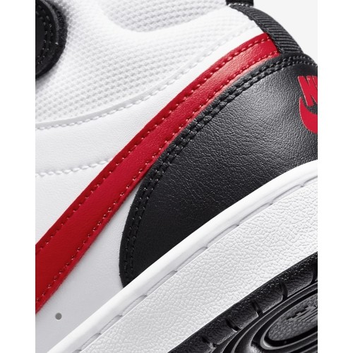 Nike Avalynė Paaugliams Court Borough Mid 2 Black White Red CD7782 110