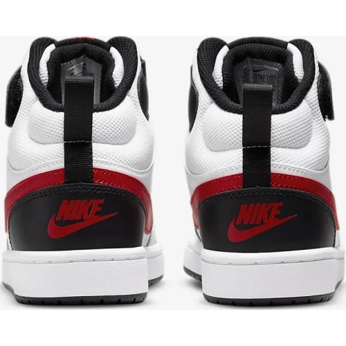 Buty młodzieżowe Nike Court Borough Mid 2 Black White Red CD7782 110