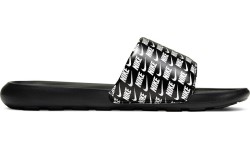 Klapki męskie Nike Victori One Slide Print, czarno-białe