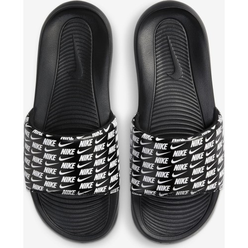 Klapki męskie Nike Victori One Slide Print, czarno-białe