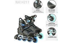 NA14217 ŁYŻWOROLKI NILS EXTREME - Czarny-Miętowy
