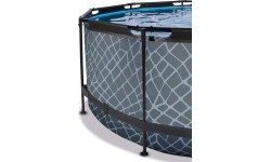 Basen EXIT Kamienny ø360 x 122cm z zadaszeniem i pompą z filtrem piaskowym