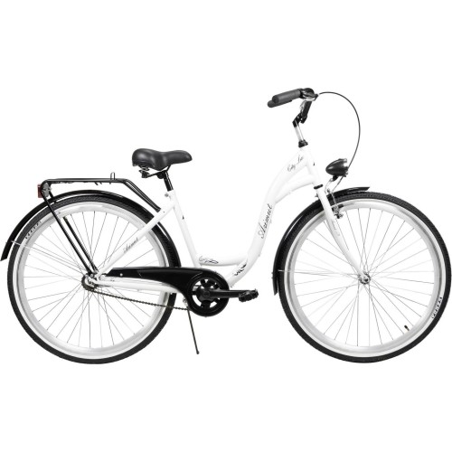 Dviratis AZIMUT City Lux 28" 2023 biało-czarny