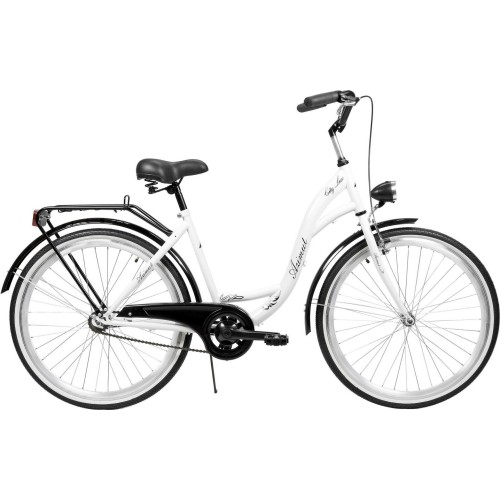 Dviratis AZIMUT City Lux 26" 2023 biało-czarny