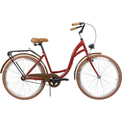 Dviratis AZIMUT City Lux 26" 2023 bordowo-brązowy