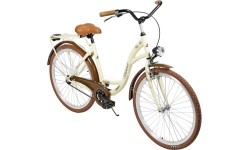 Rower AZIMUT City Lux 26" 2025 kremowo-brązowy