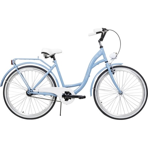 Dviratis AZIMUT City Lux 26" 2023 jasnoniebiesko-biały