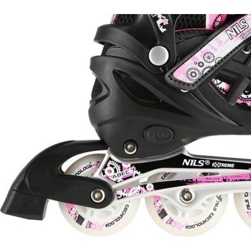 NH10905 4w1 INLINE/ICE-SKATES NILS EXTREME - Pink