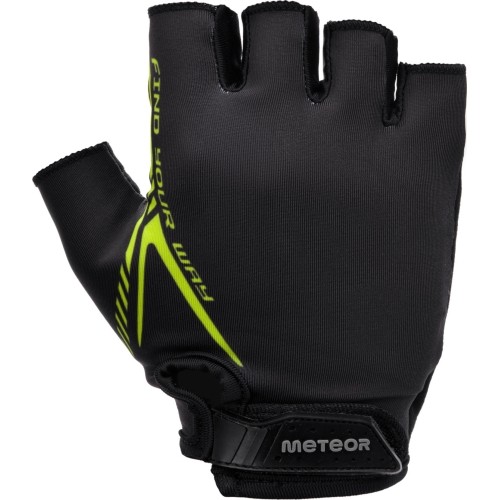 Rękawiczki kolarskie meteor - Neon yellow || Black