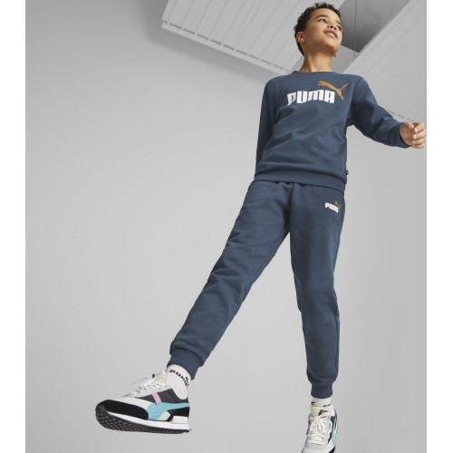 Bluza młodzieżowa Puma Ess + 2 Col Big Logo Navy 586986 16
