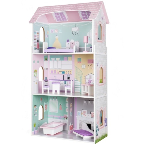 Drewniany domek dla lalek Ecotoys Blueberry Residence