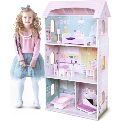 Drewniany domek dla lalek Ecotoys Blueberry Residence