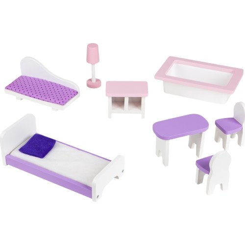 Drewniany domek dla lalek Ecotoys Blueberry Residence