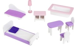 Drewniany domek dla lalek Ecotoys Blueberry Residence