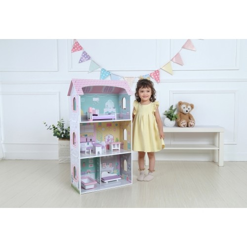 Drewniany domek dla lalek Ecotoys Blueberry Residence