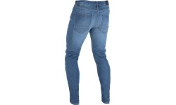 Męskie jeansy motocyklowe Oxford Original Approved CE Slim Fit Rinsed Wash Mid Blue