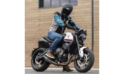 Męskie jeansy motocyklowe Oxford Original Approved CE Slim Fit Rinsed Wash Mid Blue