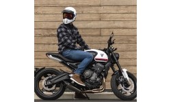 Męskie jeansy motocyklowe Oxford Original Approved CE Slim Fit Rinsed Wash Mid Blue