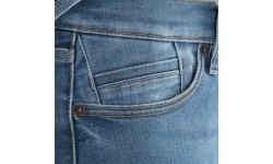 Męskie jeansy motocyklowe Oxford Original Approved CE Slim Fit Rinsed Wash Mid Blue