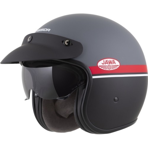 Kask motocyklowy Cassida Oxygen Jawa OHC 2.0 Matowy szary/czerwony/czarny/biały