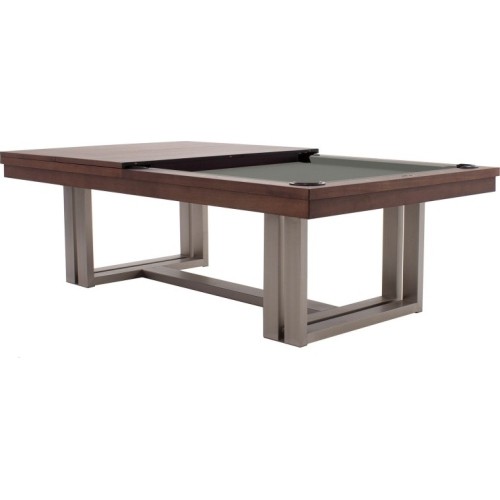 Stół bilardowy/jadalniany, Rasson Trillium, 8 ft., orzech, obrus standardowy żółto-zielony