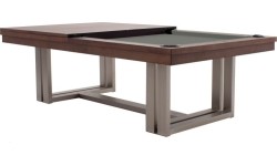 Stół bilardowy/jadalniany, Rasson Trillium, 8 ft., orzech, obrus standardowy żółto-zielony