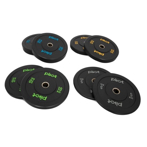 Pivot Fitness Pro Training Bumper Plates zestaw 100 kg