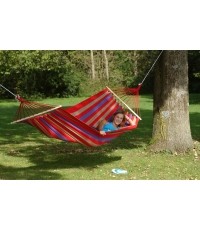 Hamak ogrodowy tkany Amazonas Aruba z materiału EllTex - Czerwony