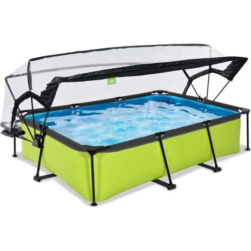 Basen EXIT Lime 300x200x65cm z zadaszeniem i pompą z filtrem - zielony