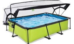 Basen EXIT Lime 300x200x65cm z zadaszeniem i pompą z filtrem - zielony