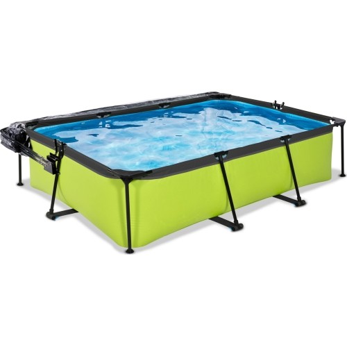 Basen EXIT Lime 300x200x65cm z zadaszeniem i pompą z filtrem - zielony