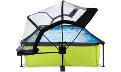 Basen EXIT Lime 300x200x65cm z zadaszeniem i pompą z filtrem - zielony