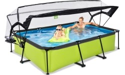 Basen EXIT Lime 300x200x65cm z zadaszeniem i pompą z filtrem - zielony