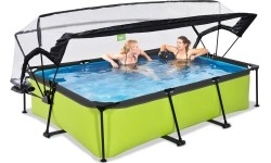 Basen EXIT Lime 300x200x65cm z zadaszeniem i pompą z filtrem - zielony
