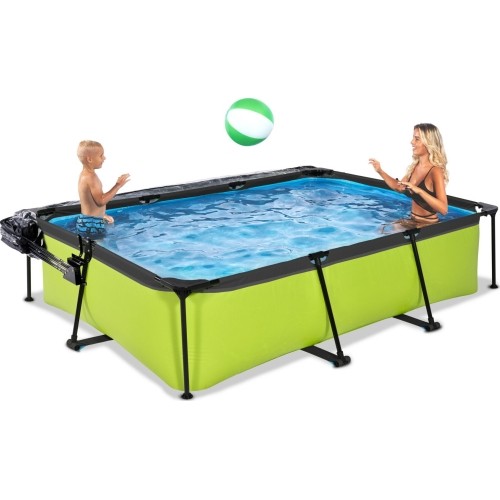 Basen EXIT Lime 300x200x65cm z zadaszeniem i pompą z filtrem - zielony