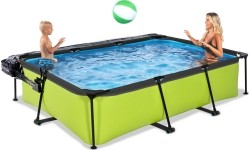 Basen EXIT Lime 300x200x65cm z zadaszeniem i pompą z filtrem - zielony