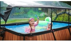 Basen EXIT Lime 300x200x65cm z zadaszeniem i pompą z filtrem - zielony