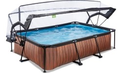 Basen Exit Wood 300 x 200 x 65 cm z zadaszeniem i pompą z filtrem