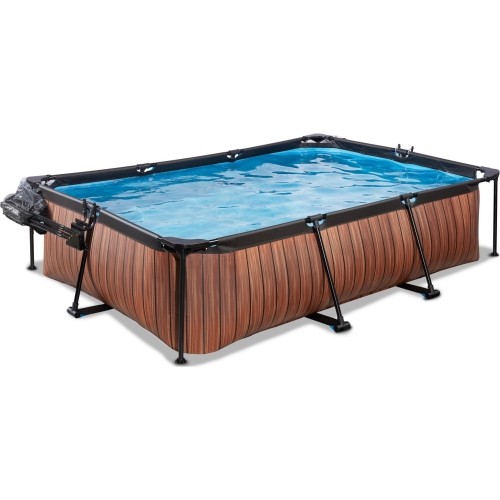 Basen Exit Wood 300 x 200 x 65 cm z zadaszeniem i pompą z filtrem