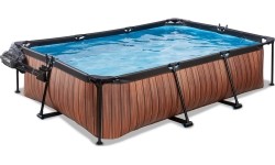Basen Exit Wood 300 x 200 x 65 cm z zadaszeniem i pompą z filtrem