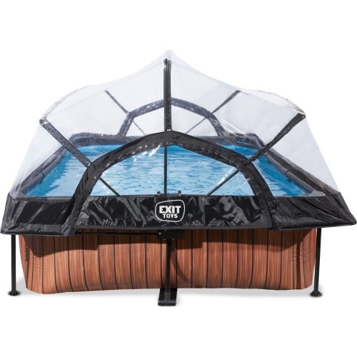 Basen Exit Wood 300 x 200 x 65 cm z zadaszeniem i pompą z filtrem