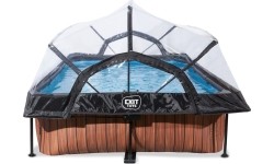 Basen Exit Wood 300 x 200 x 65 cm z zadaszeniem i pompą z filtrem