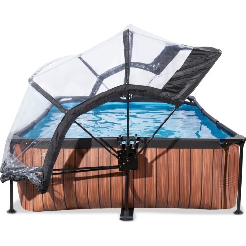 Basen Exit Wood 300 x 200 x 65 cm z zadaszeniem i pompą z filtrem